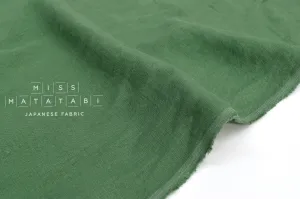 100% washed linen - green