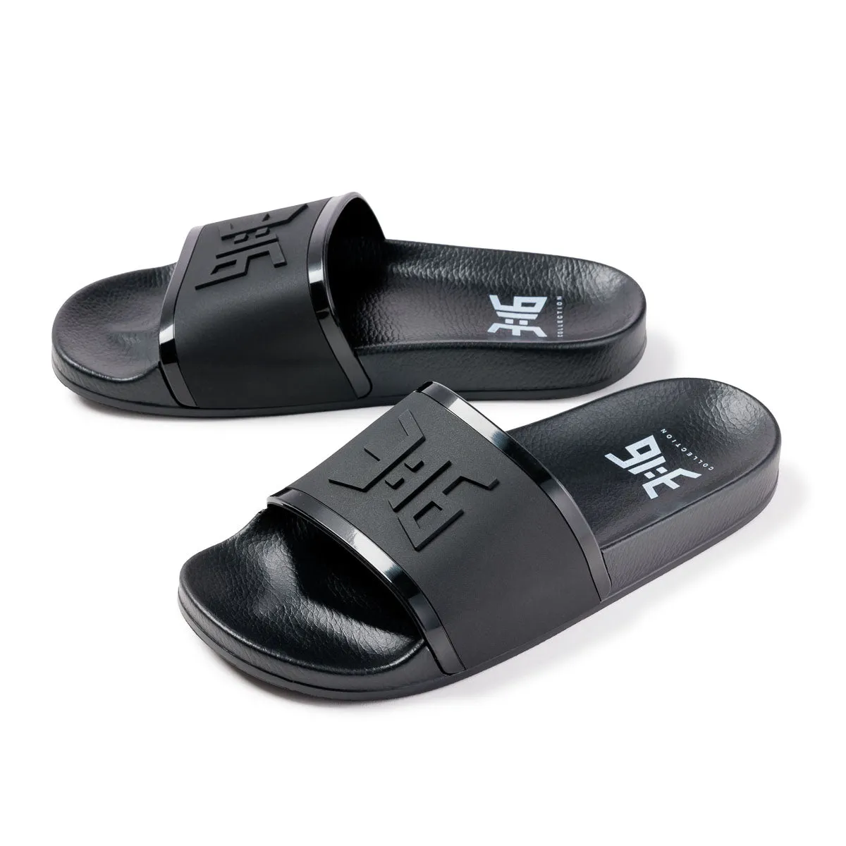 3:16 Monochromatic Unisex Slides - Black