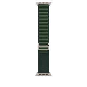 49mm Dark Green Alpine Loop - Medium - Natural Titanium Finish