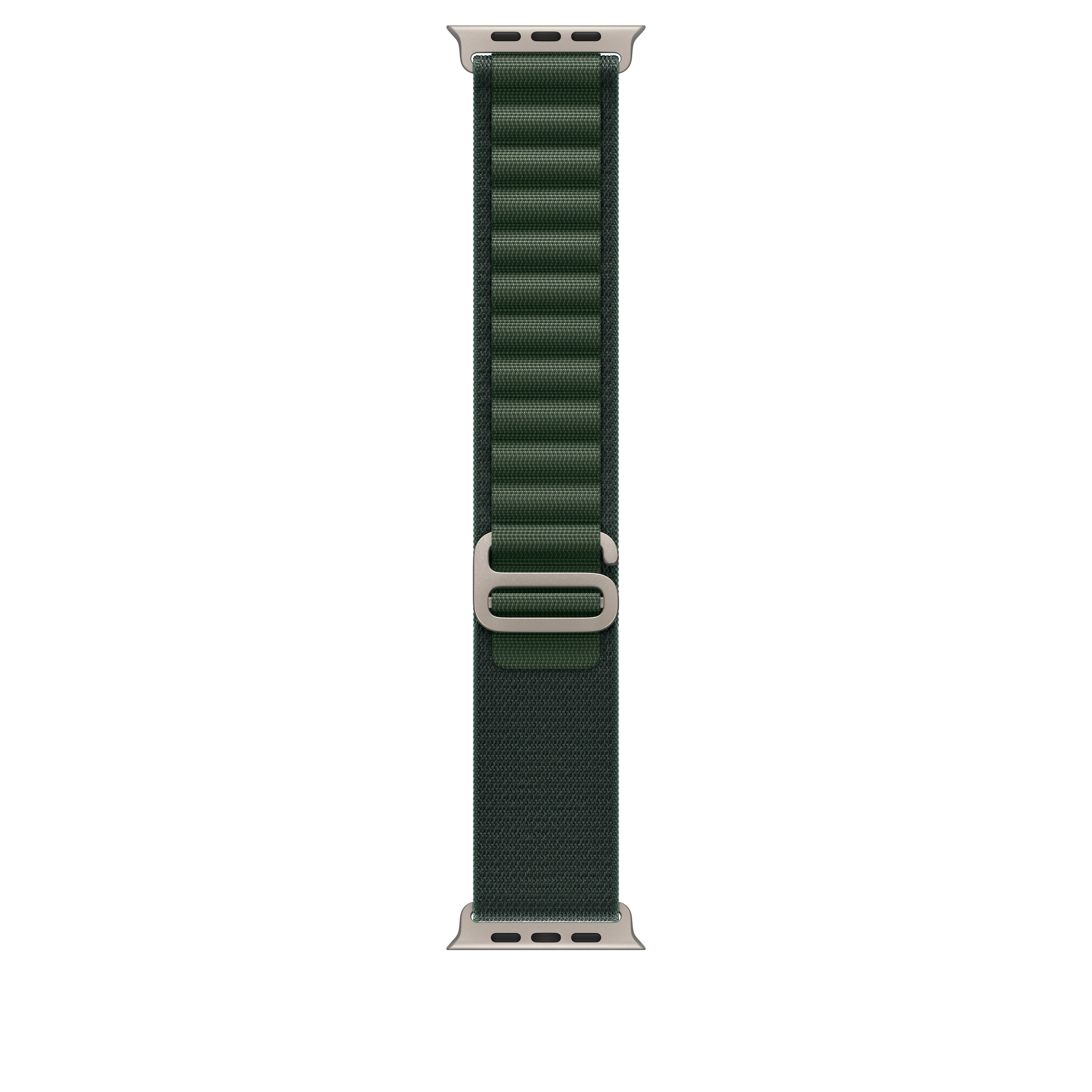 49mm Dark Green Alpine Loop - Medium - Natural Titanium Finish