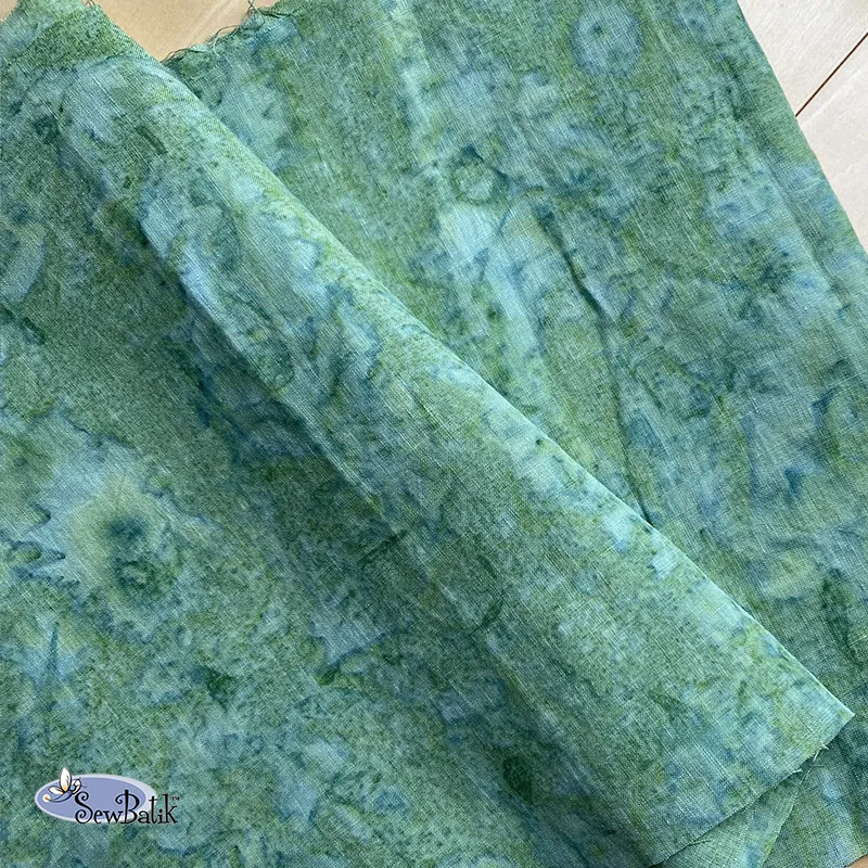 54" Batik Linen - Hand Dyed - Sage