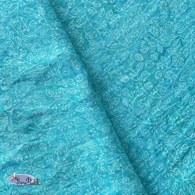 54" Batik Linen - Violetta - Soft Mint