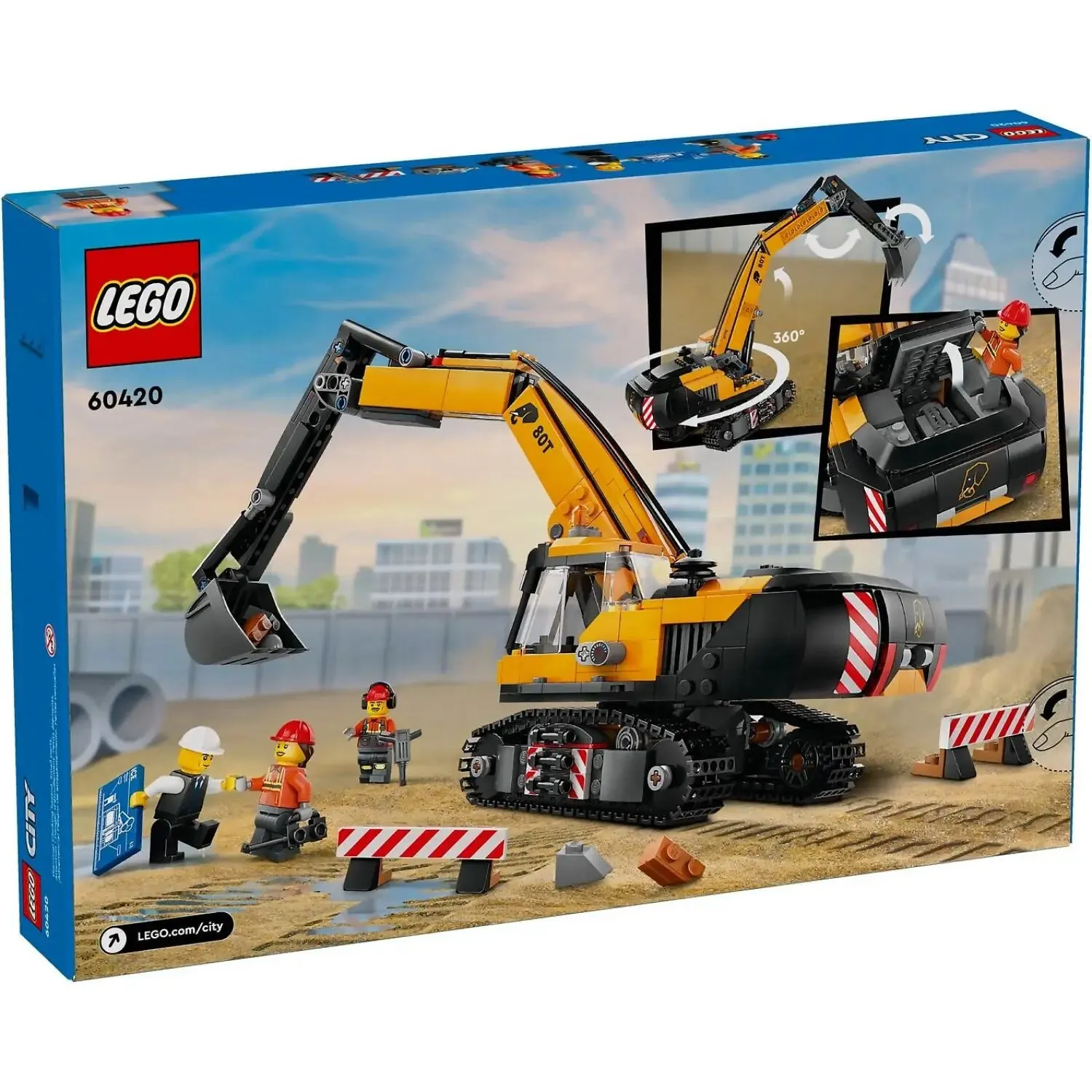 60420 LEGO CITY YELLOW CONSTRUCTION EXCAVATOR