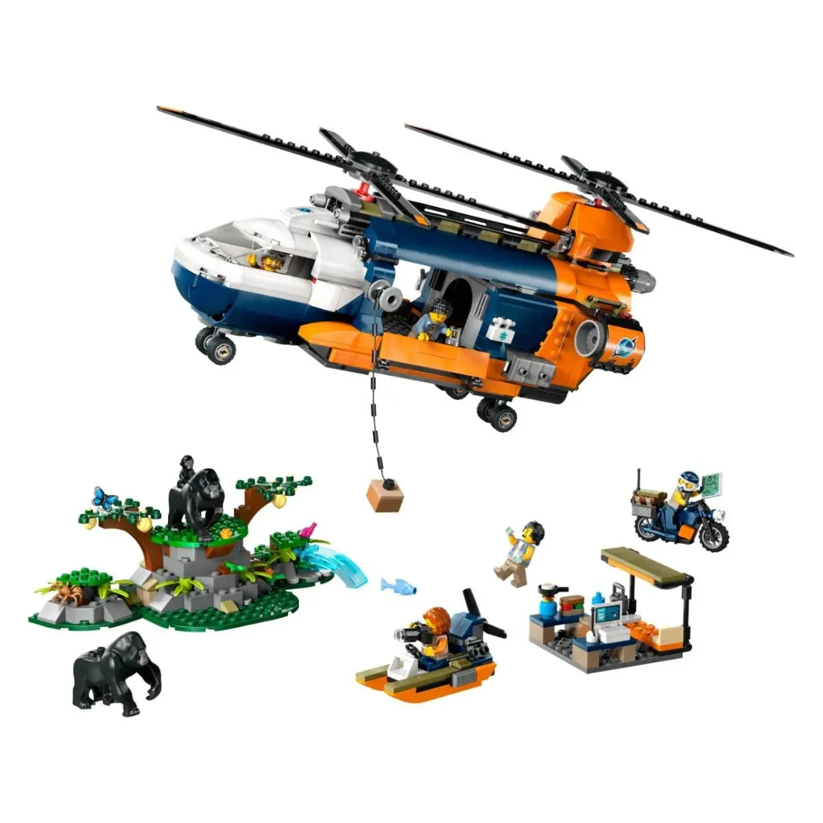 60437 LEGO CITY JUNGLE EXPLORER HELICOPTER AT BASE CAMP