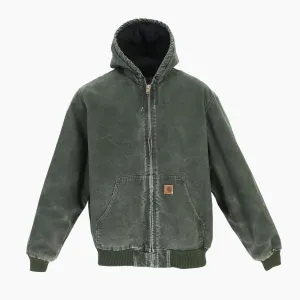 Active Hooded Jacket - Washed Green