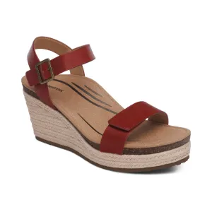 Aetrex Sydney Quarter Strap Espadrille Wedge EW759