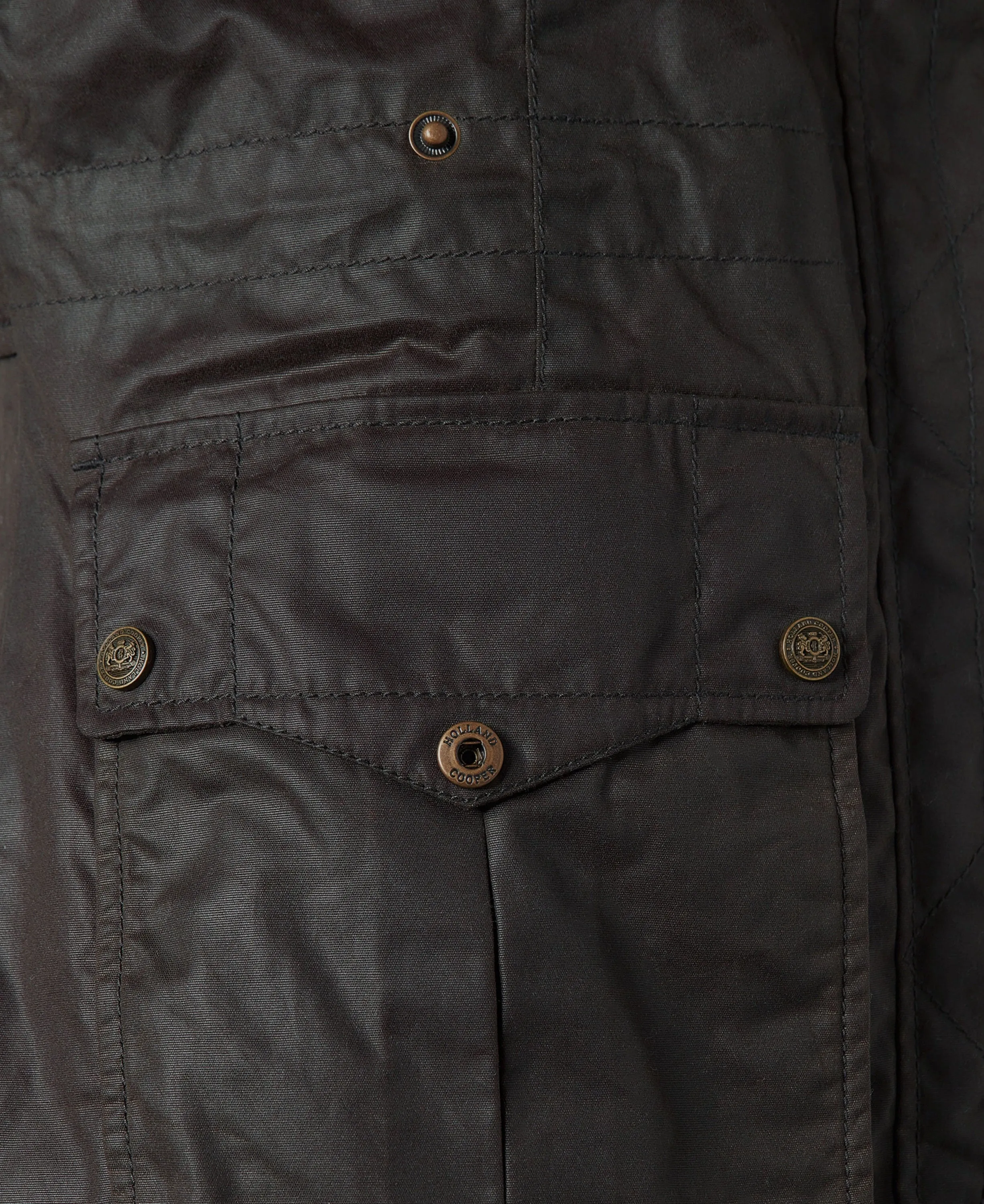 Alma Wax Gilet - Dark Olive