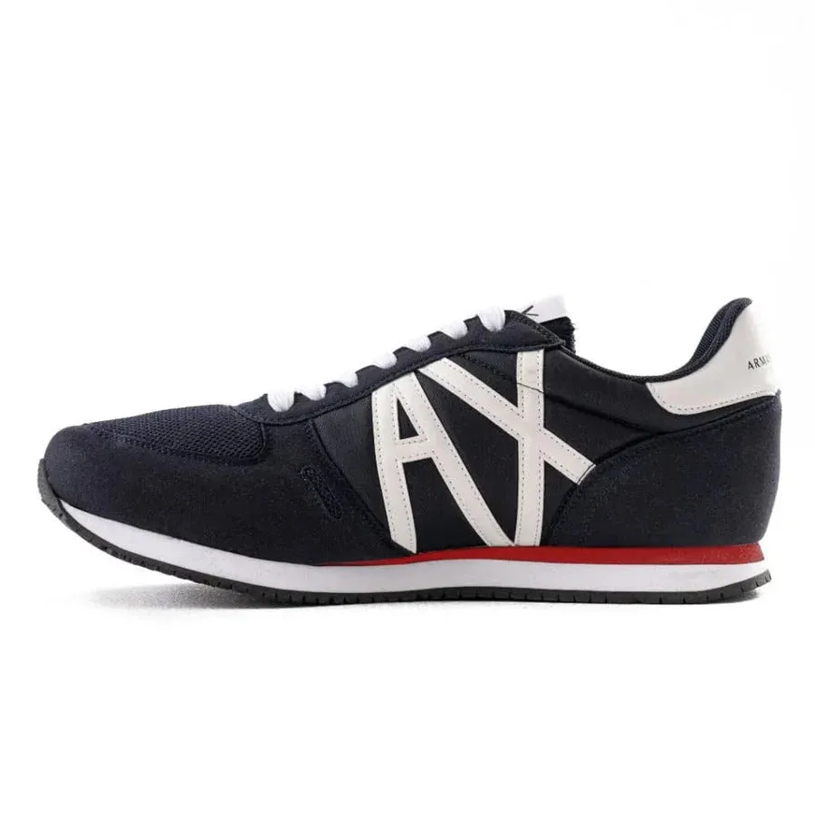 ARMANI EXCHANGE Logo Lace-Up XUX017 Sneakers - NVYRED