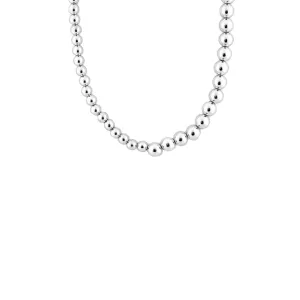 Beaded Ball Necklace in Silver