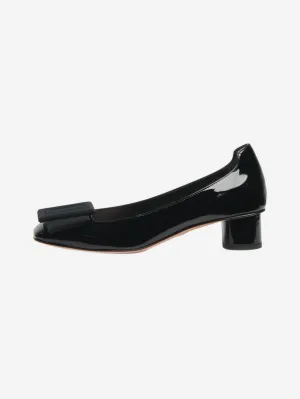 Black patent leather pumps - size EU 36