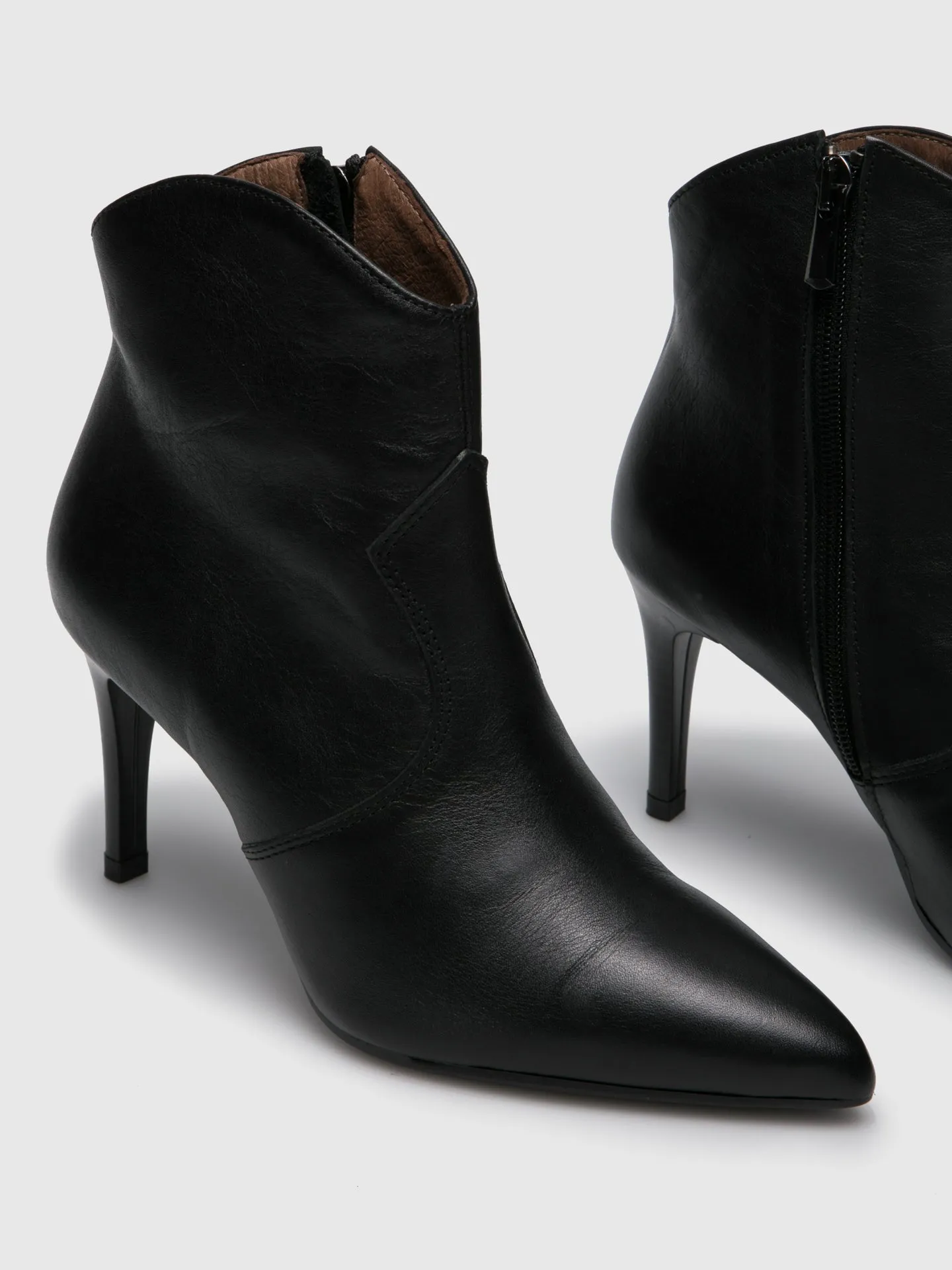 Black Pointed Toe Ankle Boots