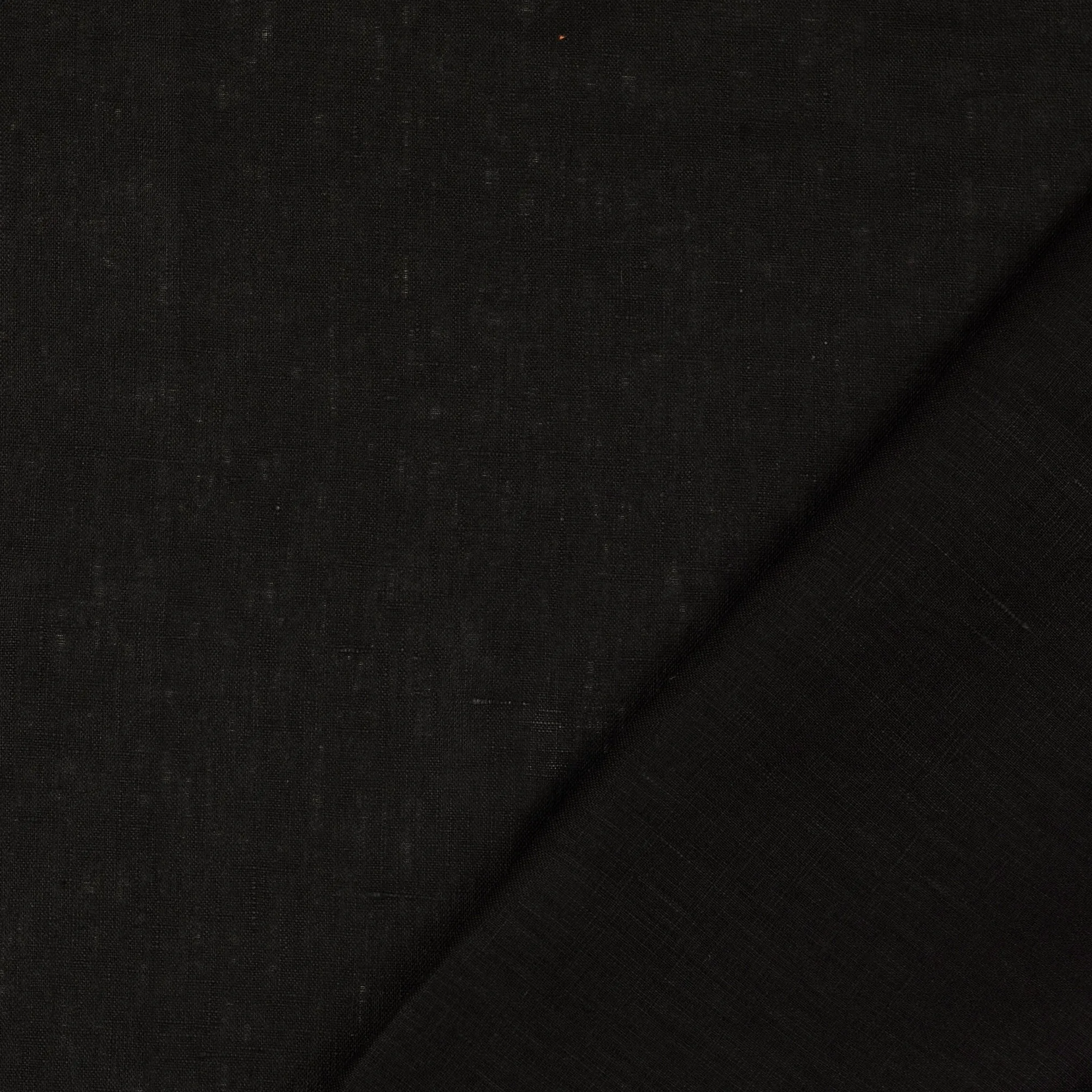 Black Pure Fine Linen Fabric