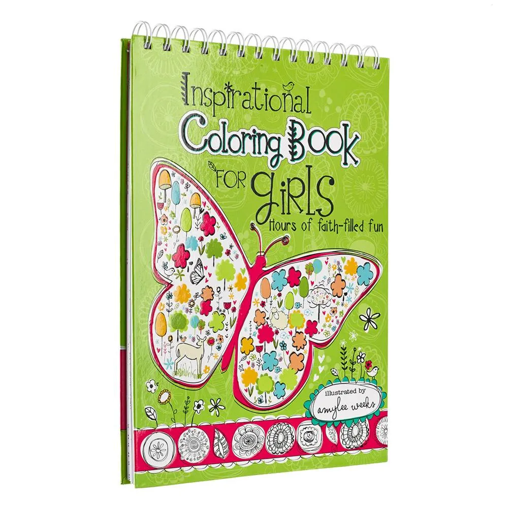 Book Coloring Spiral Bound Inspirational For Girls Kds540