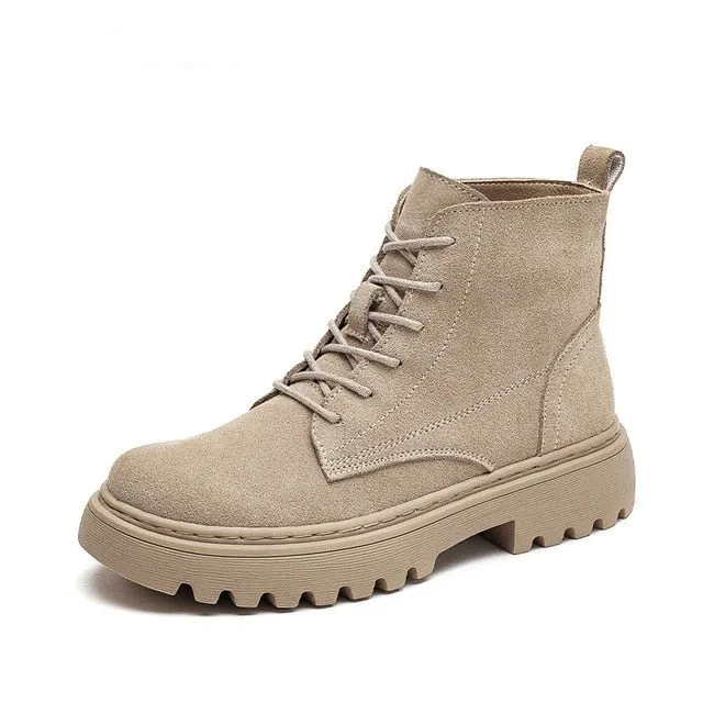 Boots Suede Leather