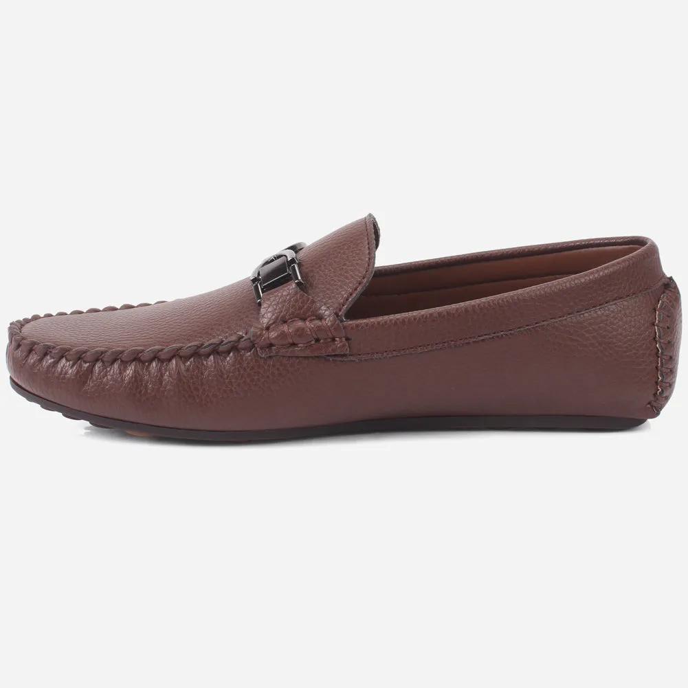 Boys "SANEY" Textured Backless Slip-ons Moccasins