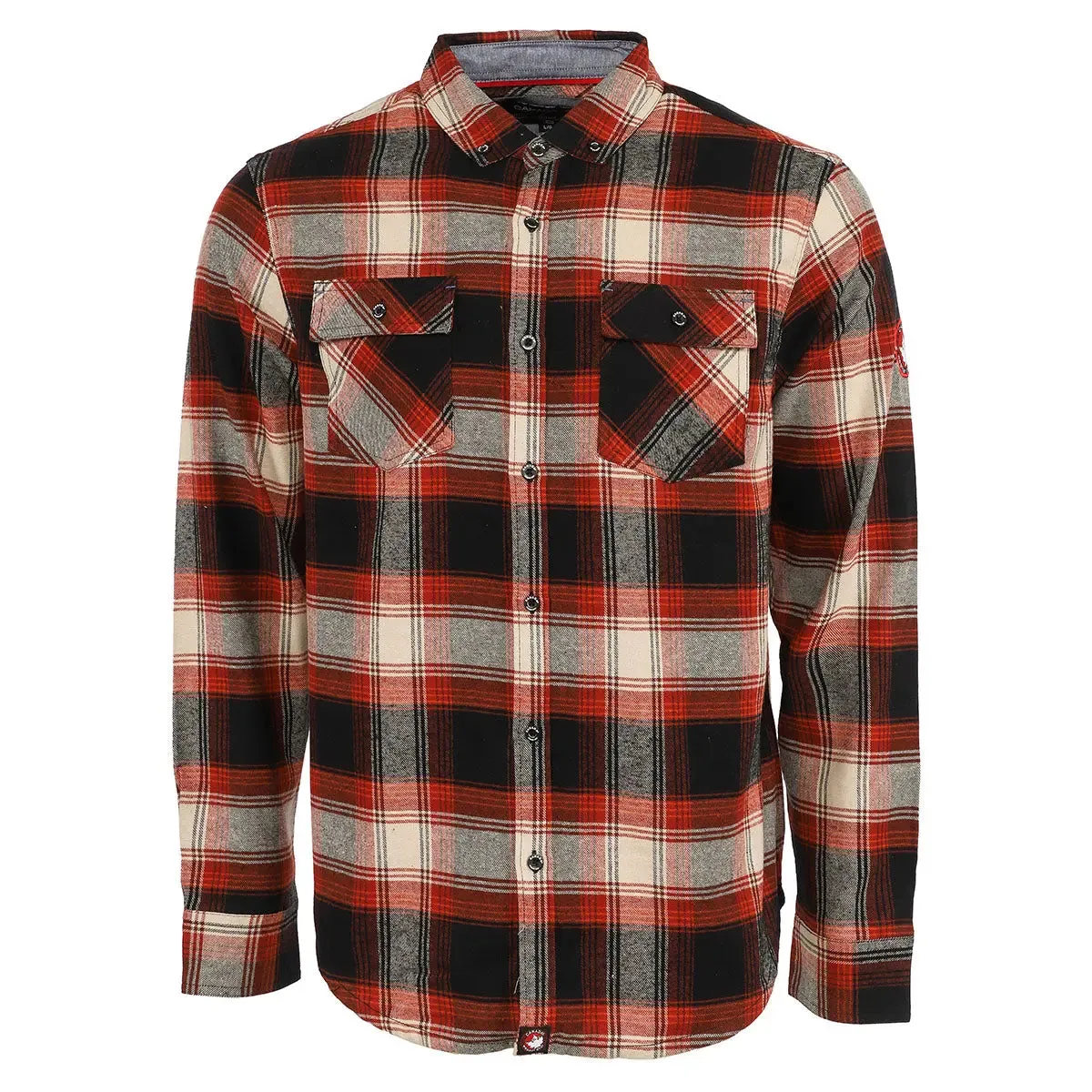 Canada Weather Gear Men's Flannel With Chambray Lined Collar