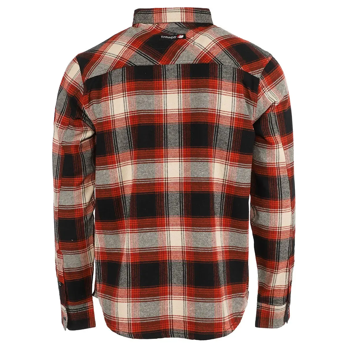 Canada Weather Gear Men's Flannel With Chambray Lined Collar