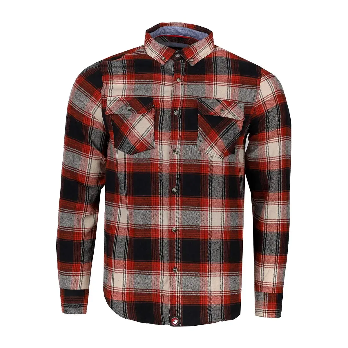 Canada Weather Gear Men's Flannel With Chambray Lined Collar