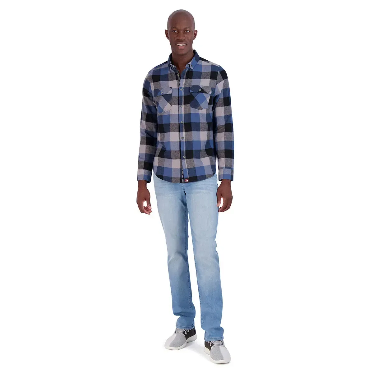 Canada Weather Gear Men's Flannel With Chambray Lined Collar