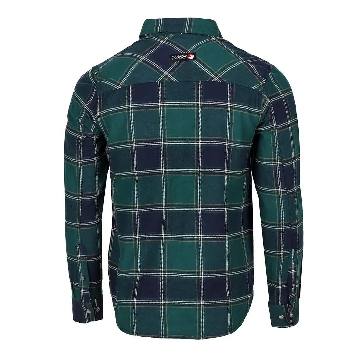 Canada Weather Gear Men's Flannel With Chambray Lined Collar