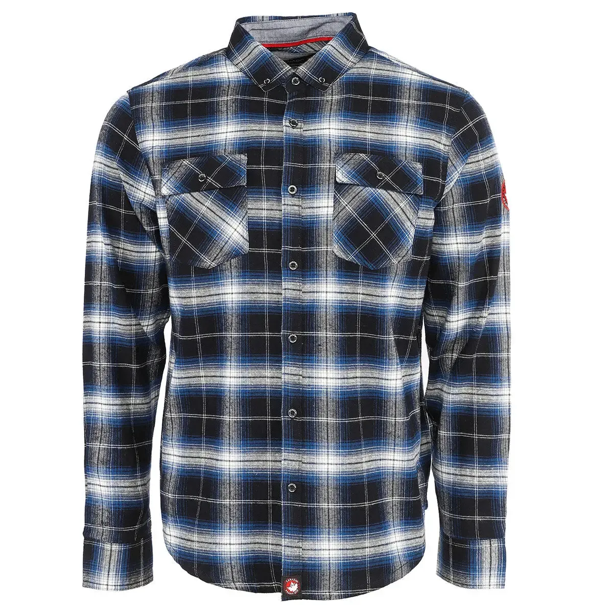 Canada Weather Gear Men's Flannel With Chambray Lined Collar