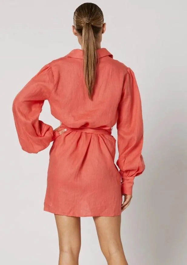 Cardinia Linen Shirt Dress