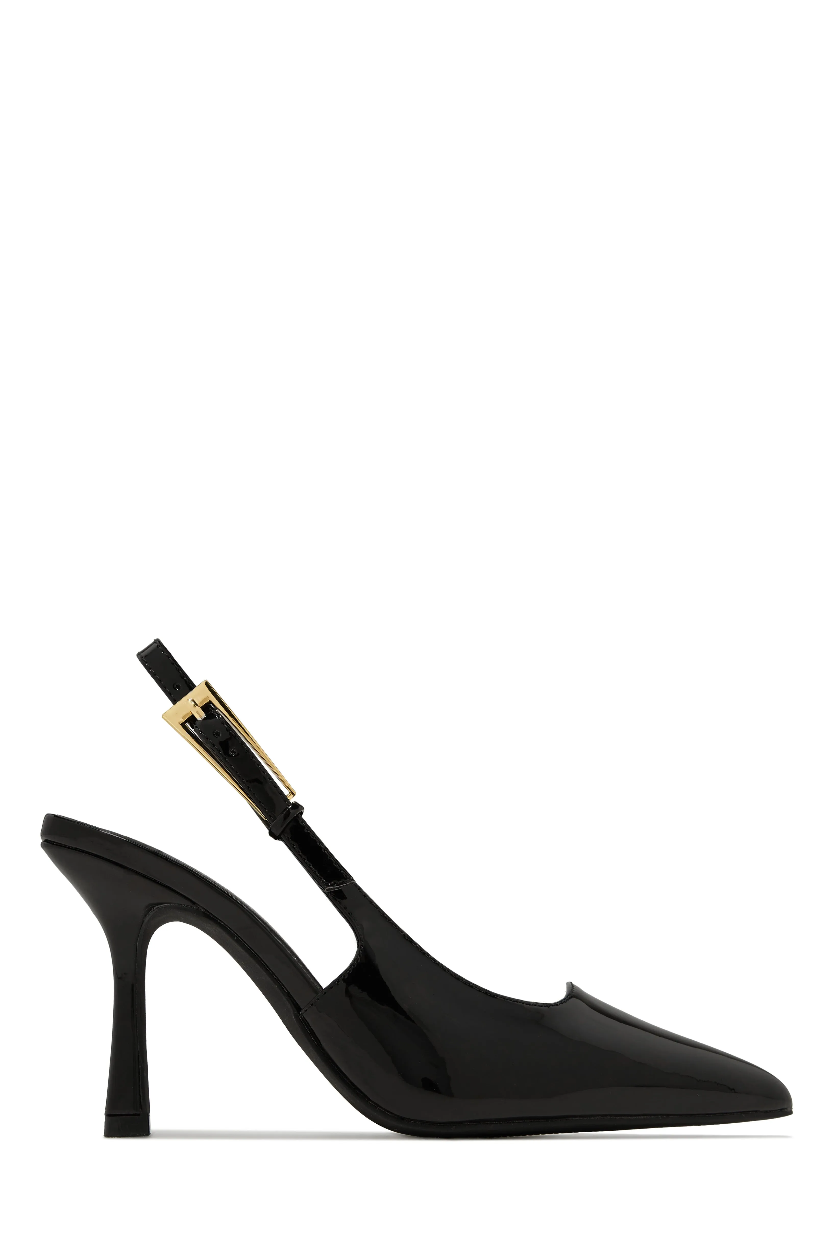 Caroline Slingback Pumps - Black Pat