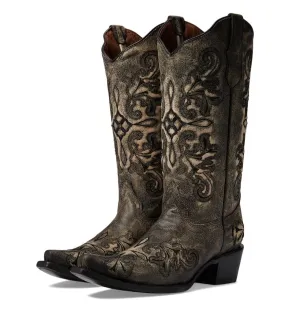 Circle G Ladies' Engraved Grey Boot