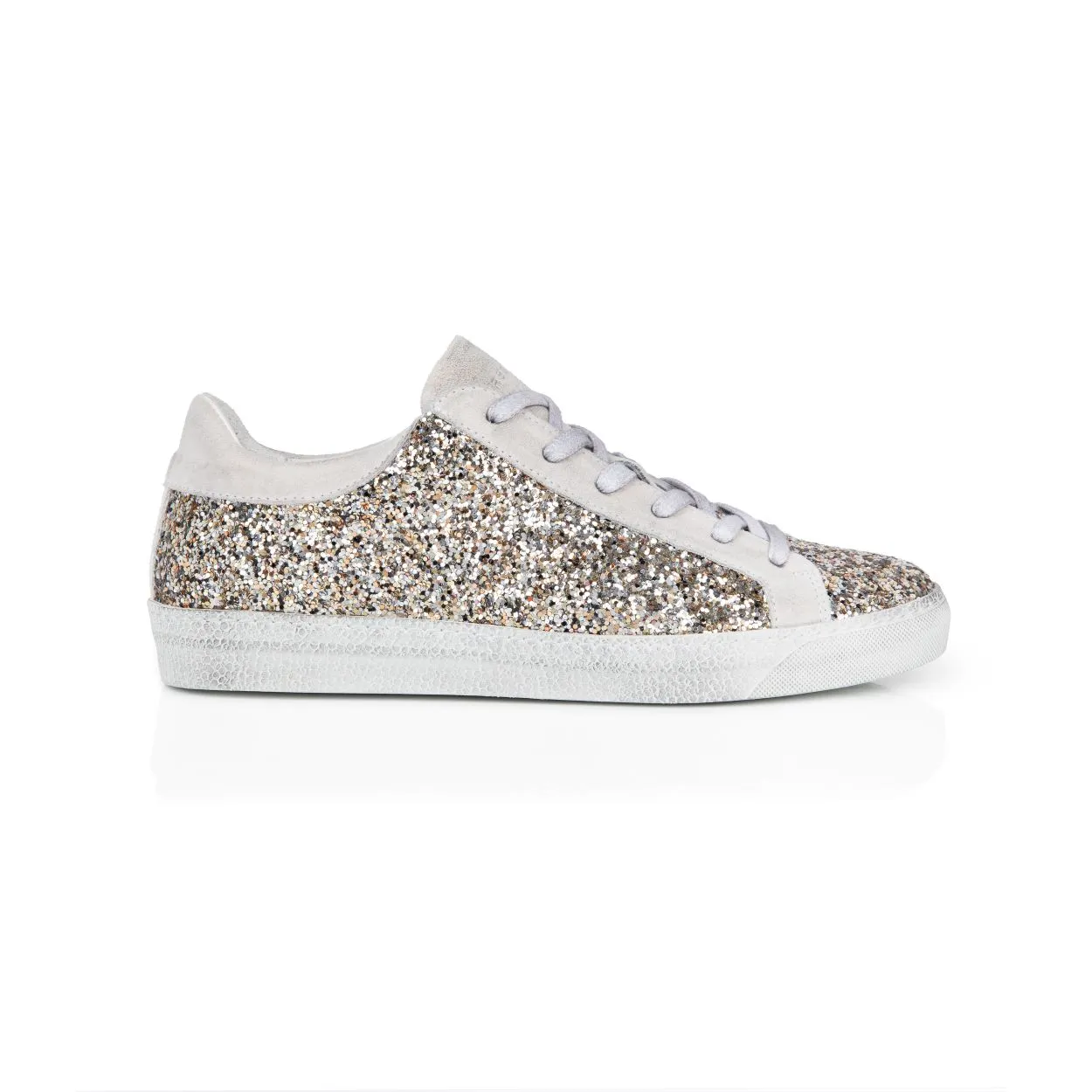 Cru: Multi Silver Glitter Trainers