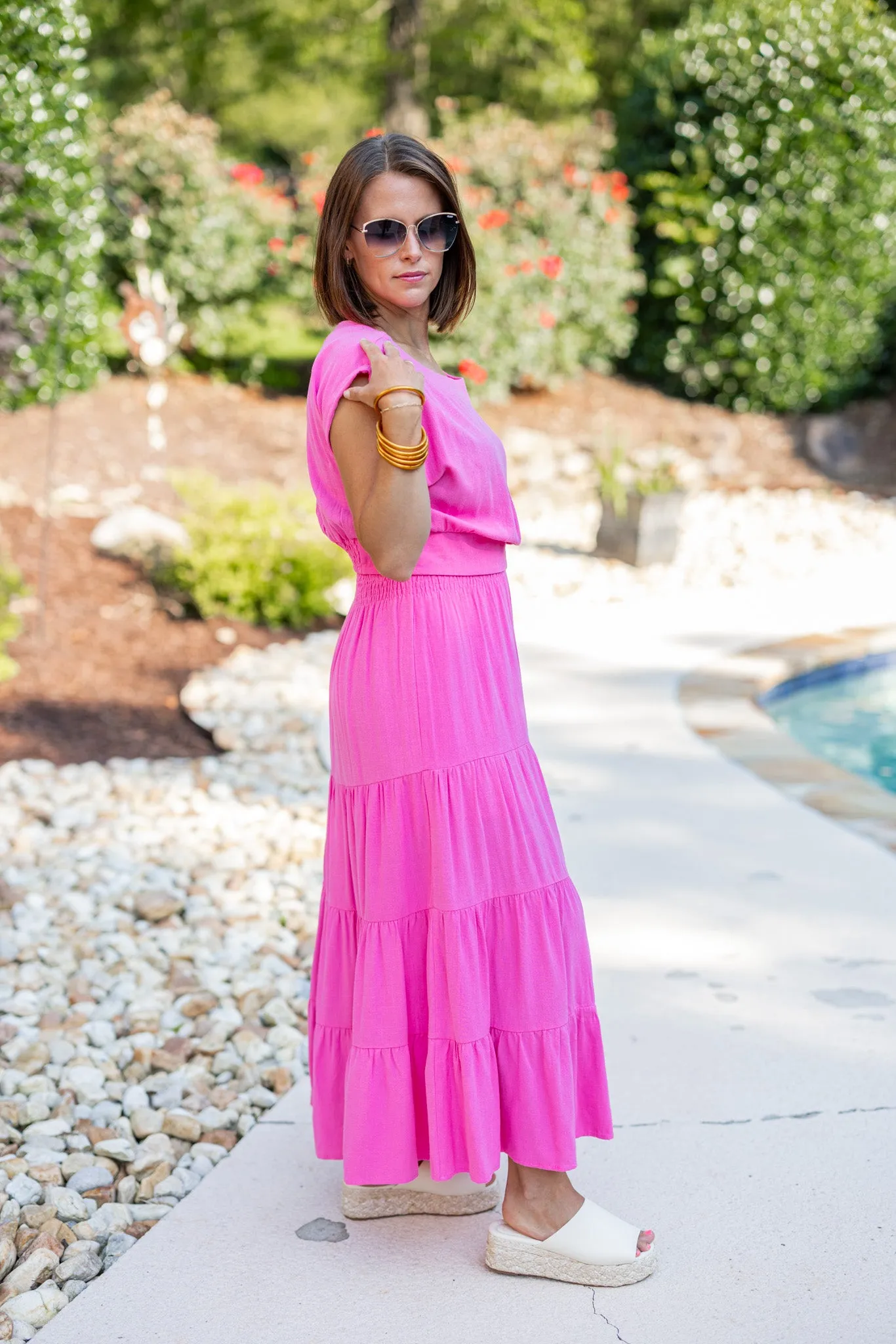 Darling Pink Maxi Skirt Set