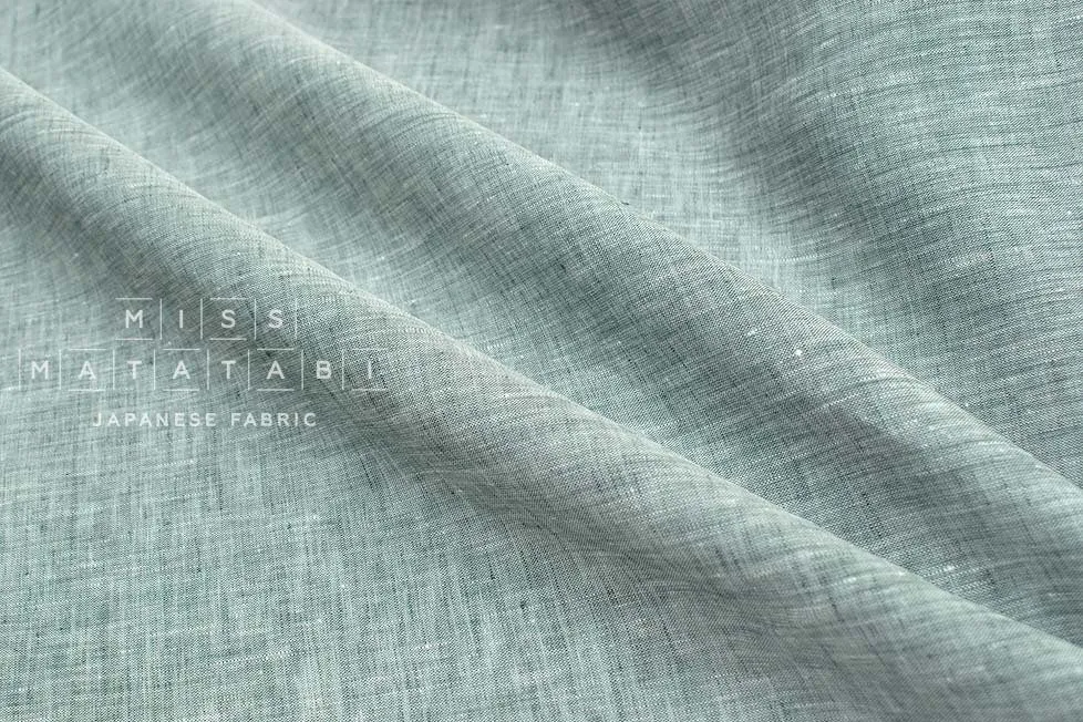 DEADSTOCK 100% Linen Chambray - green