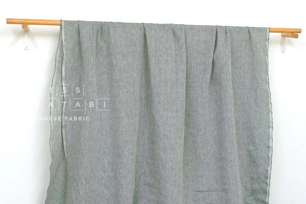 DEADSTOCK 100% Linen Chambray - green