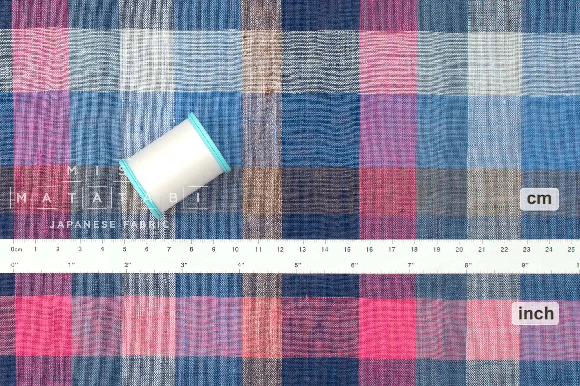 DEADSTOCK 100% Linen Check Plaid - 5