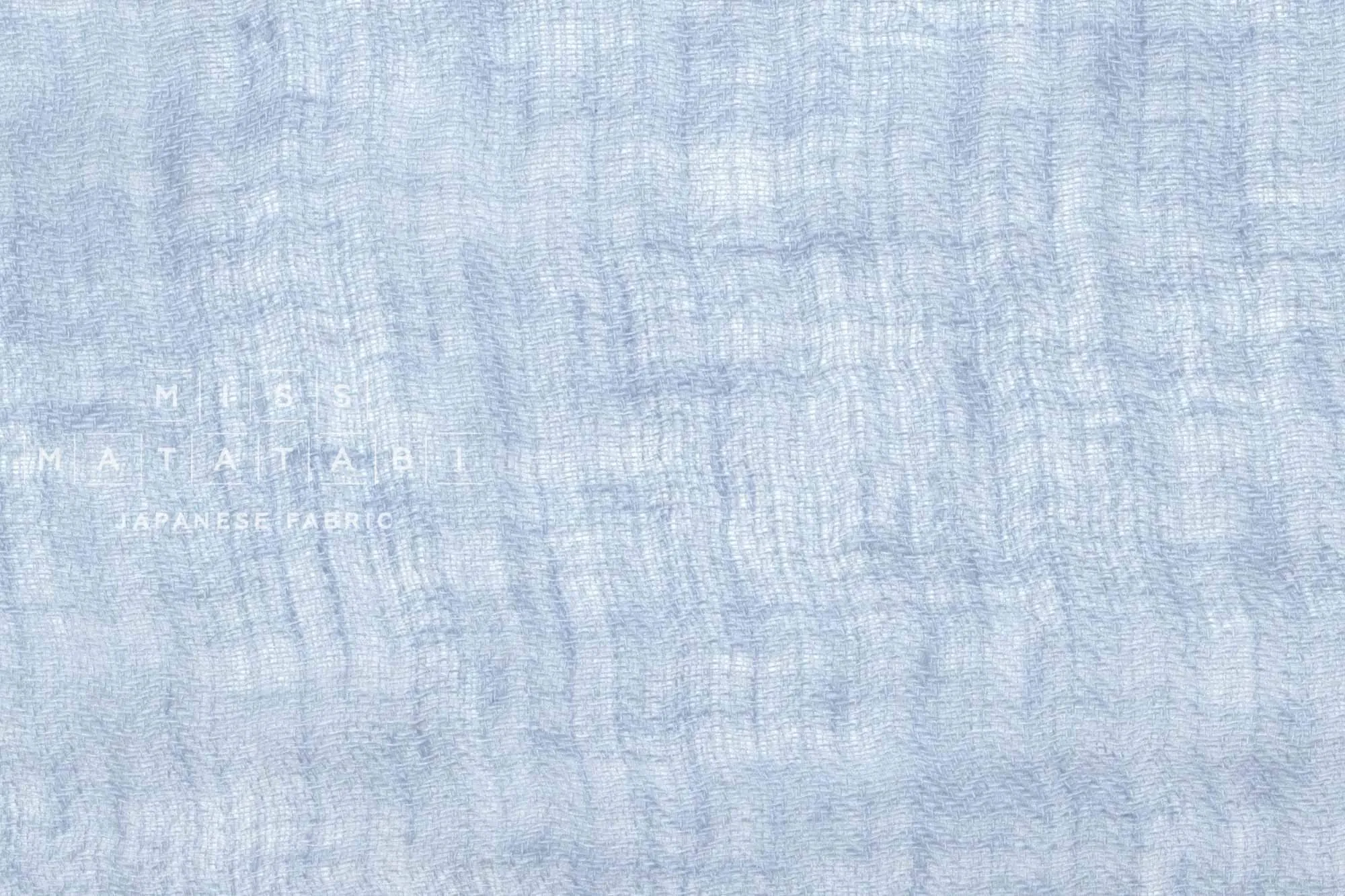 DEADSTOCK Washed Herringbone Linen Voile - cornflower blue