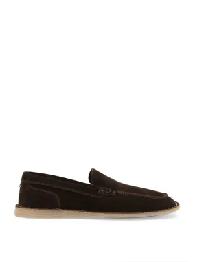 Dolce & Gabbana DG-plaque suede loafers