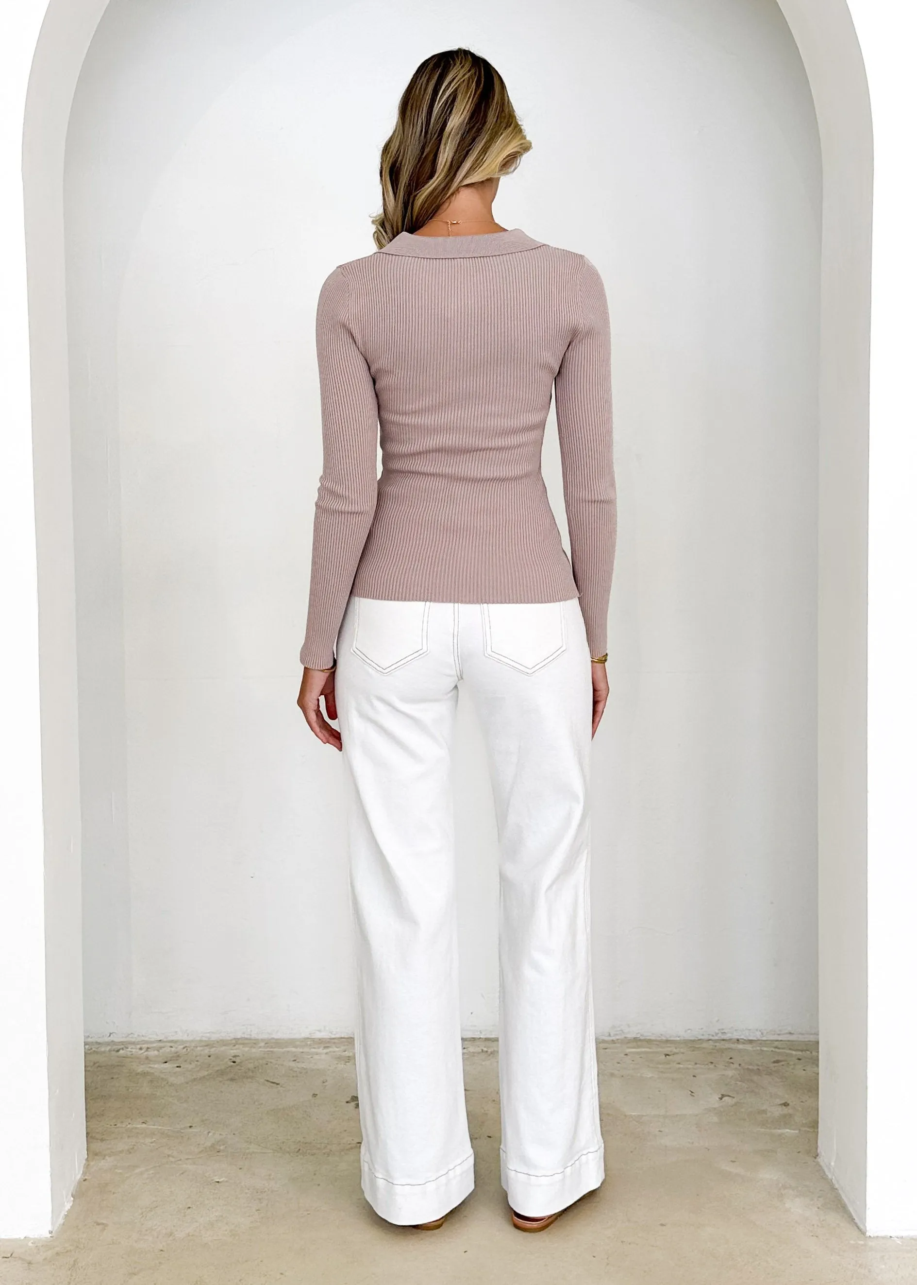 Emmy Knit Top - Beige