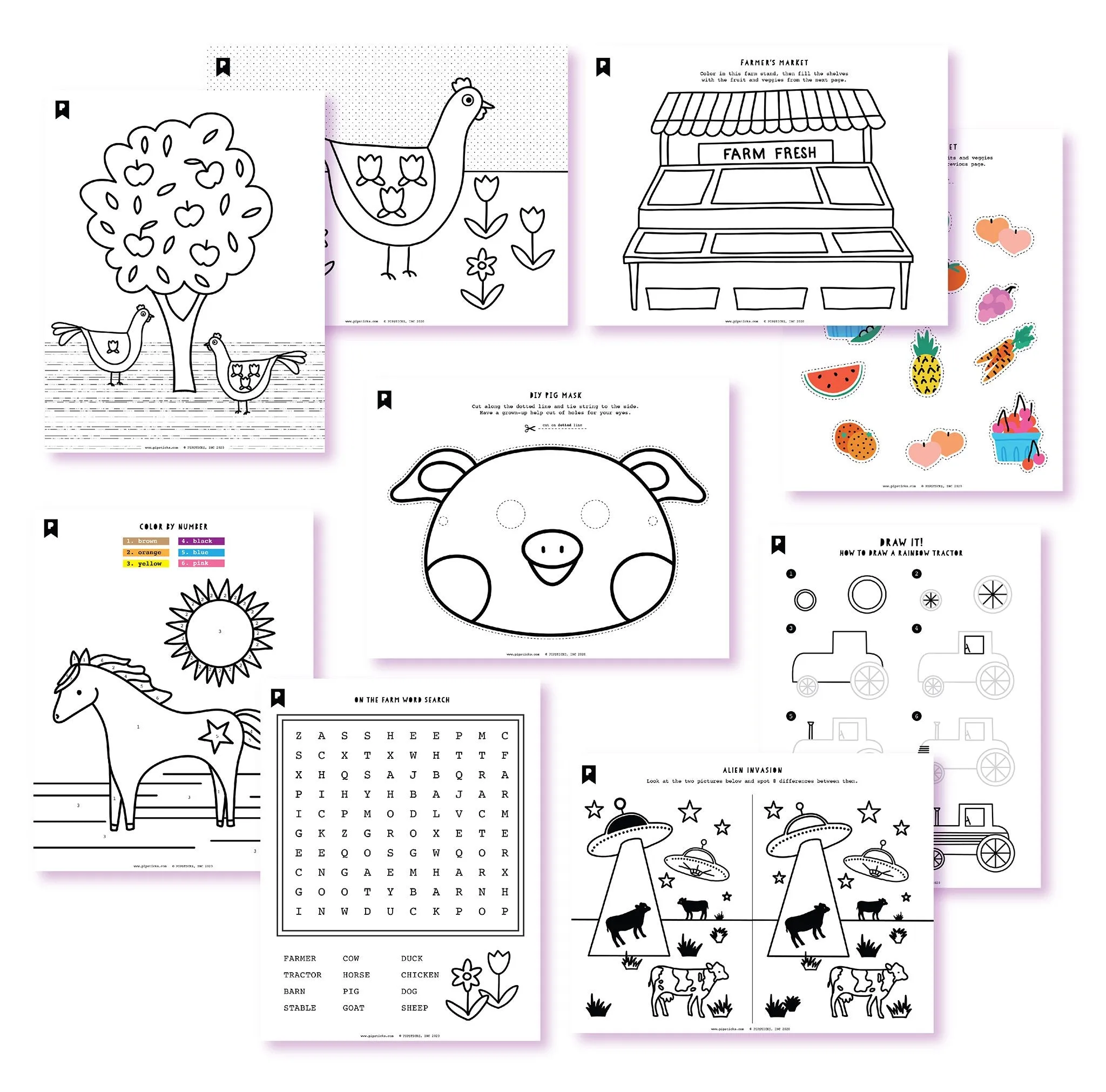 Farm Fresh Fun Kids Printables