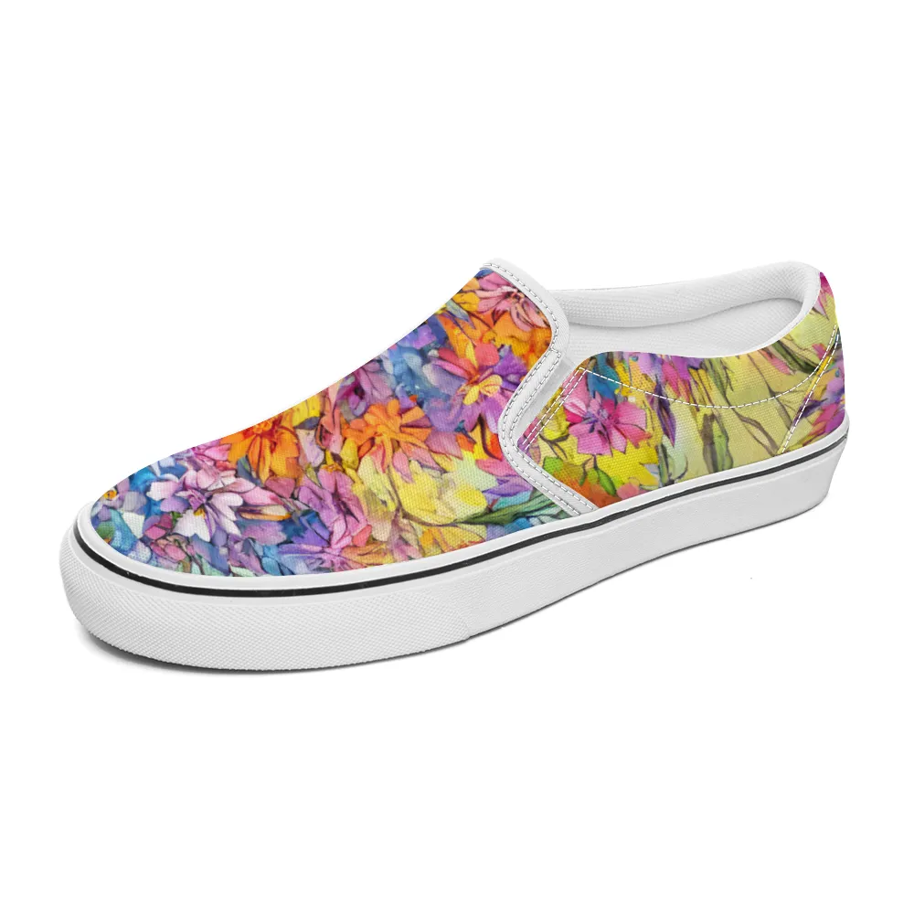 Flowers Collection - Unisex Slip-On Canvas Sneakers