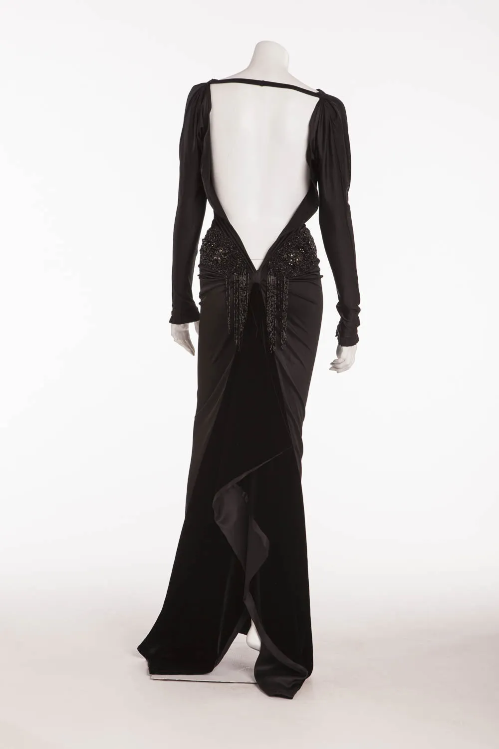 Gianfranco Ferre - Black Beaded Gown- IT 40