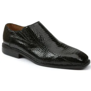 Giorgio Brutini Felix Black Genuine Snakeskin Slip On