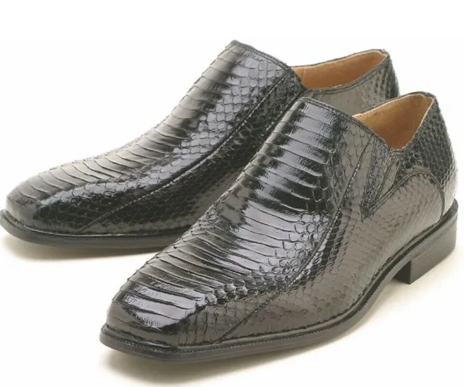 Giorgio Brutini Felix Black Genuine Snakeskin Slip On