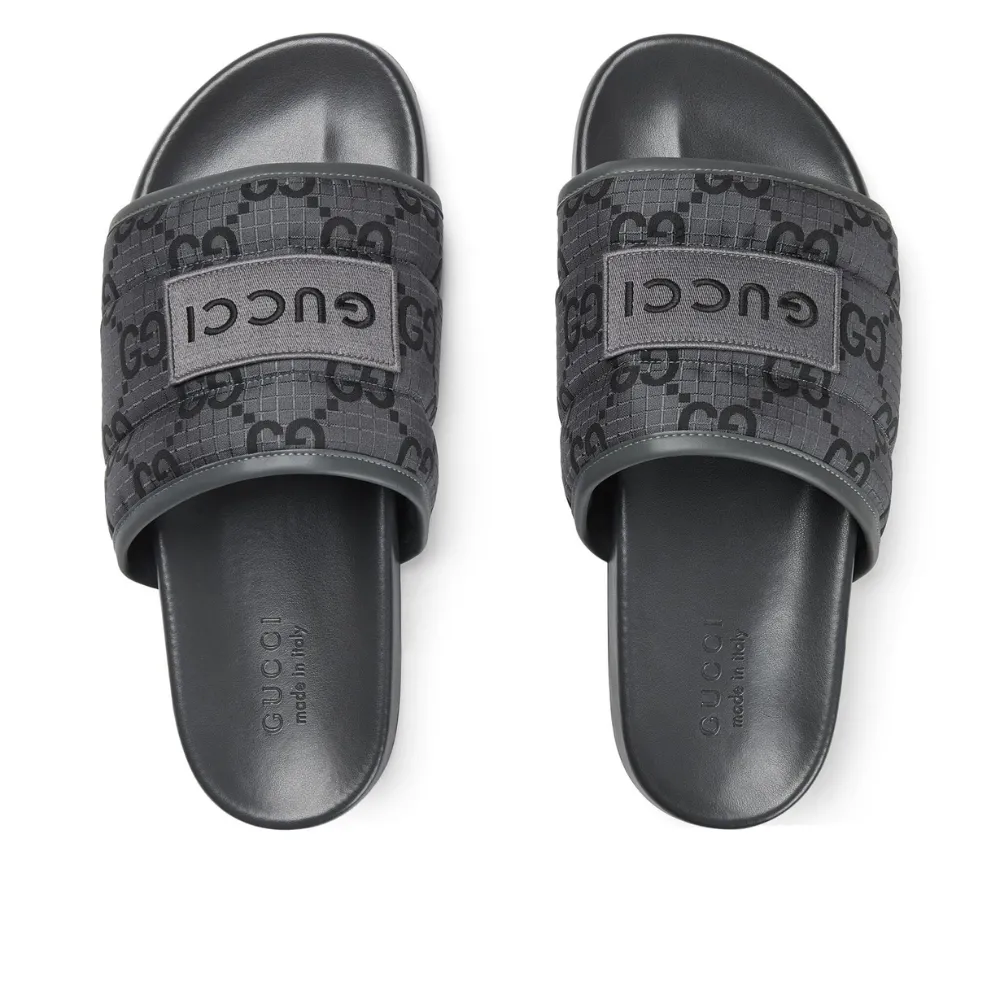 Gucci’s Logo Appliquéd Slides