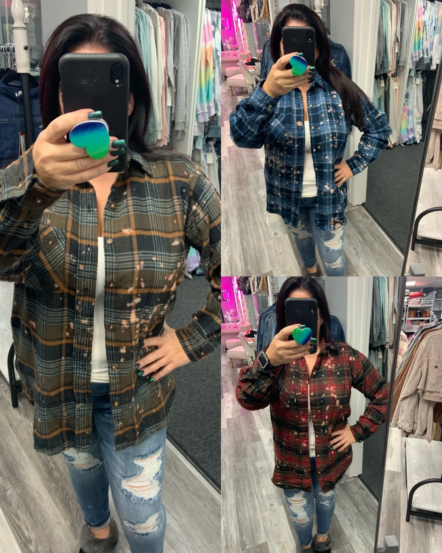 Hand Bleached Flannels - Assorted Colors