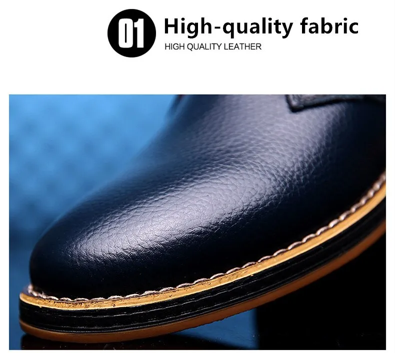 High Quality Black Formal Mens Casual Shoes Classic Oxford Genuine Leather Dress Shoes Men Brand Brogues Mens Moccasins Loafers