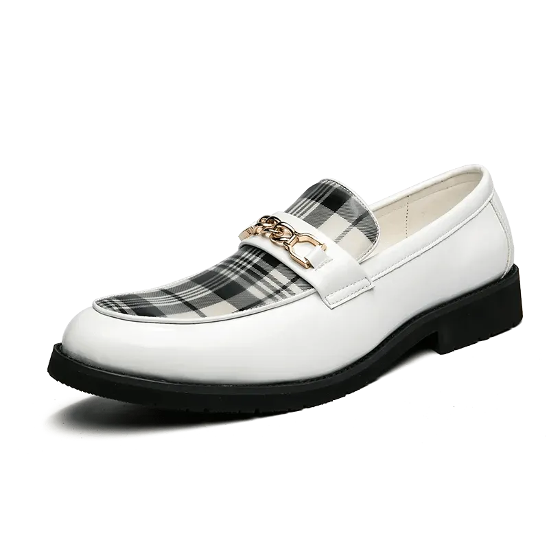 Italian Loafers for Men: High-Quality Luxury Slip-On Shoes with British Style Striped Design