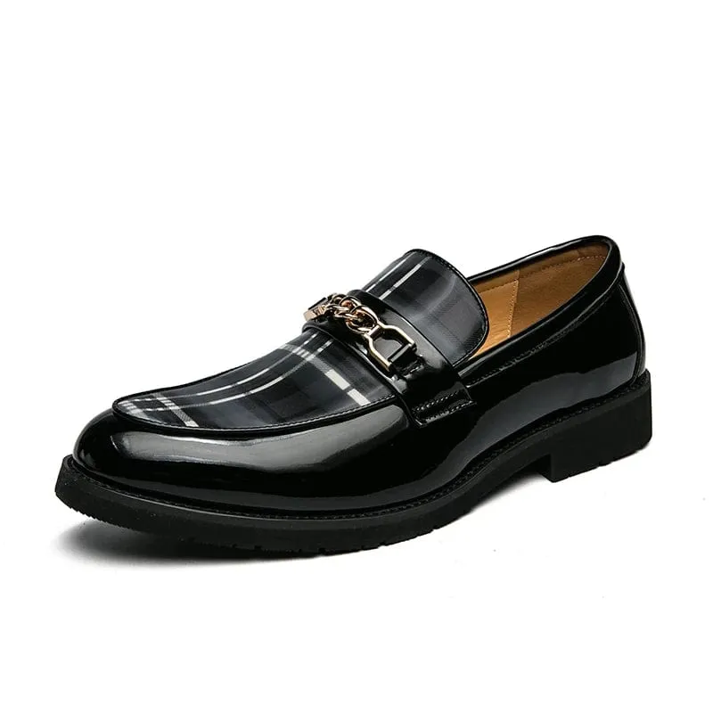 Italian Loafers for Men: High-Quality Luxury Slip-On Shoes with British Style Striped Design