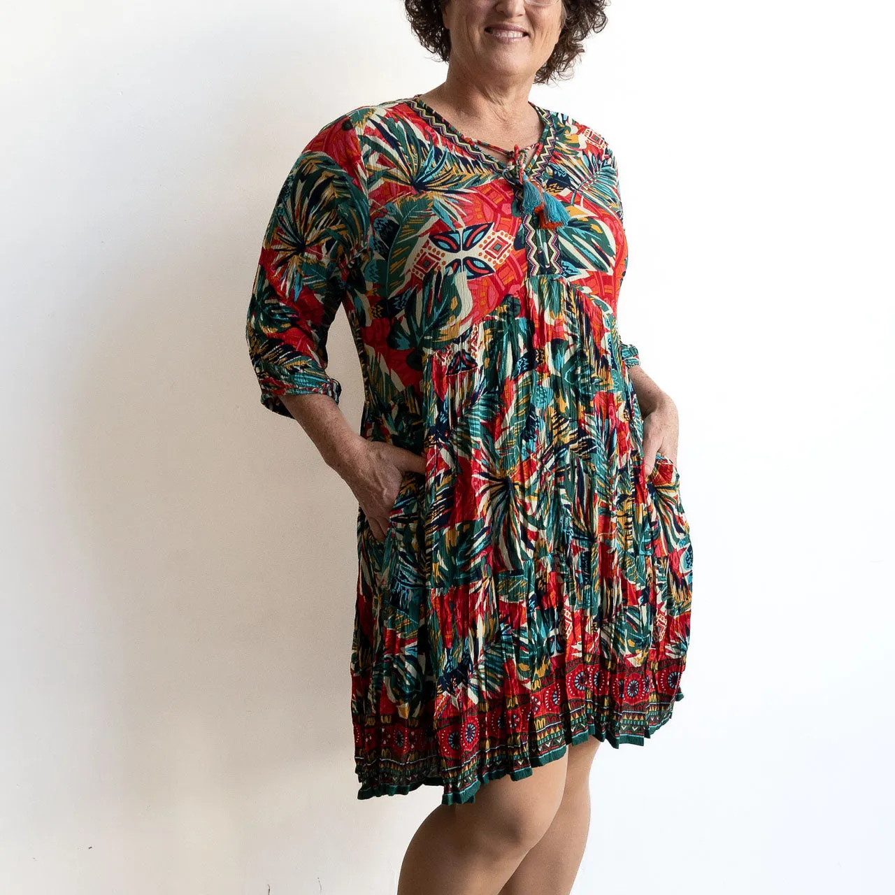 Journey Tunic Smock Dress by Orientique Australia - Rio - 61699