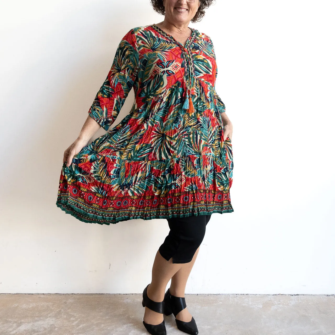 Journey Tunic Smock Dress by Orientique Australia - Rio - 61699