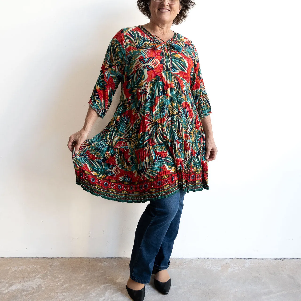 Journey Tunic Smock Dress by Orientique Australia - Rio - 61699