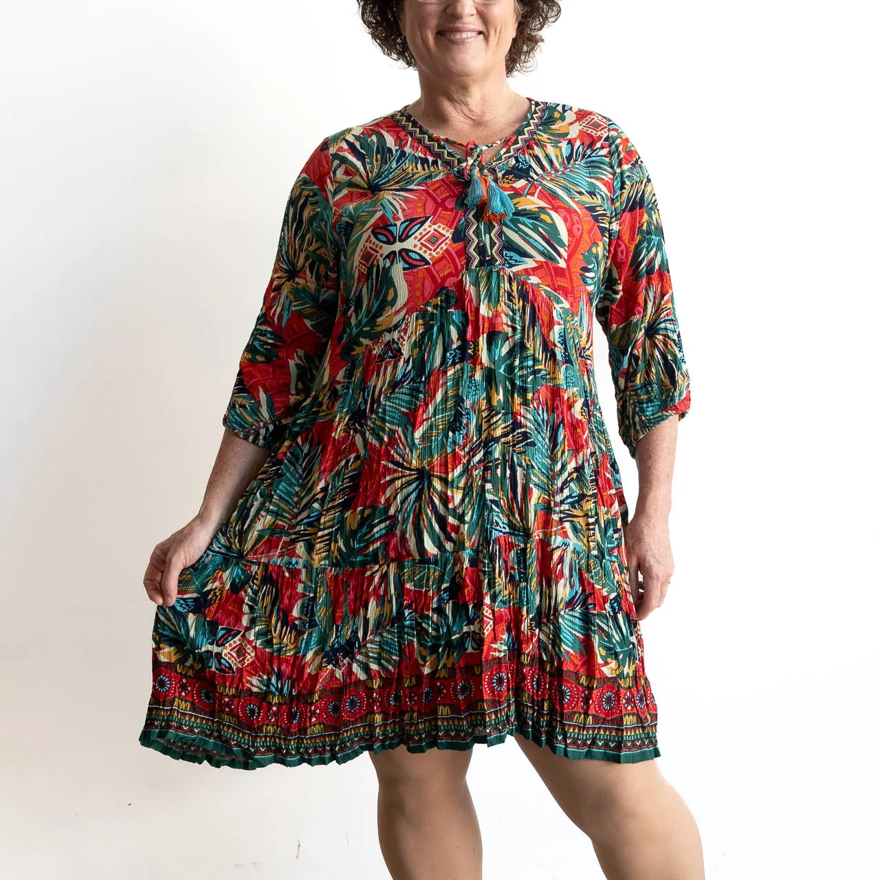 Journey Tunic Smock Dress by Orientique Australia - Rio - 61699